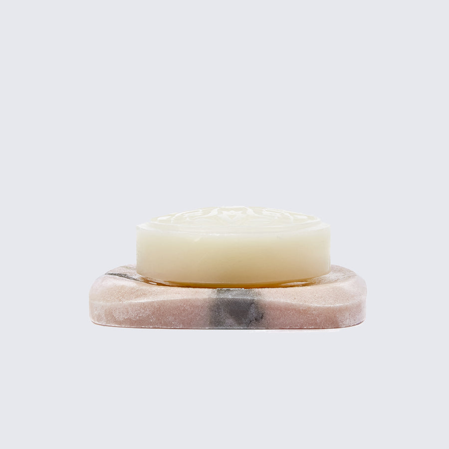 ROSE OF DAMASCUS MA'AMOUL SOAP WITH MARBLE SOAP DISH